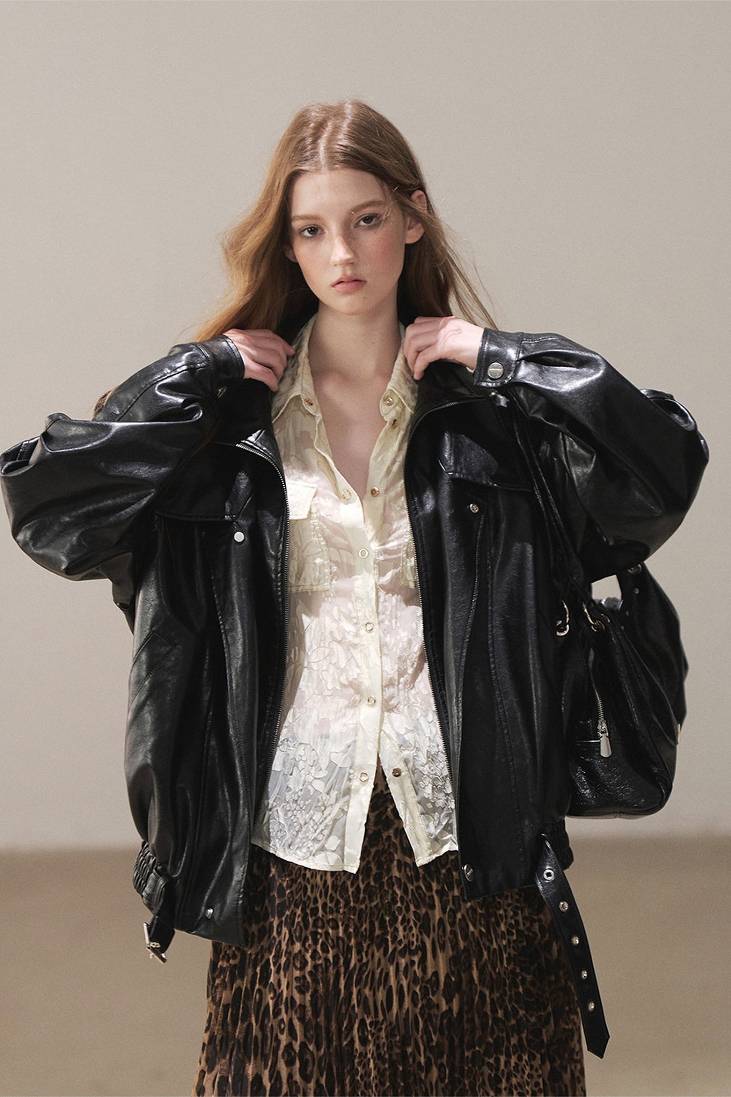 Oil Wax PU Leather Jacket