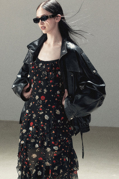 Oil Wax PU Leather Jacket