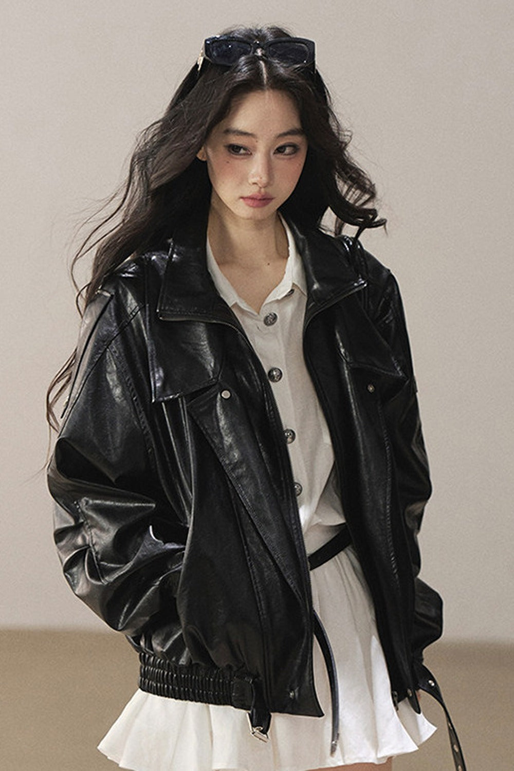 Oil Wax PU Leather Jacket