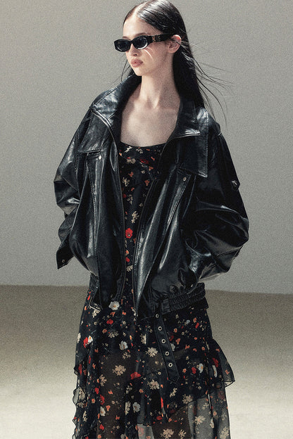 Oil Wax PU Leather Jacket