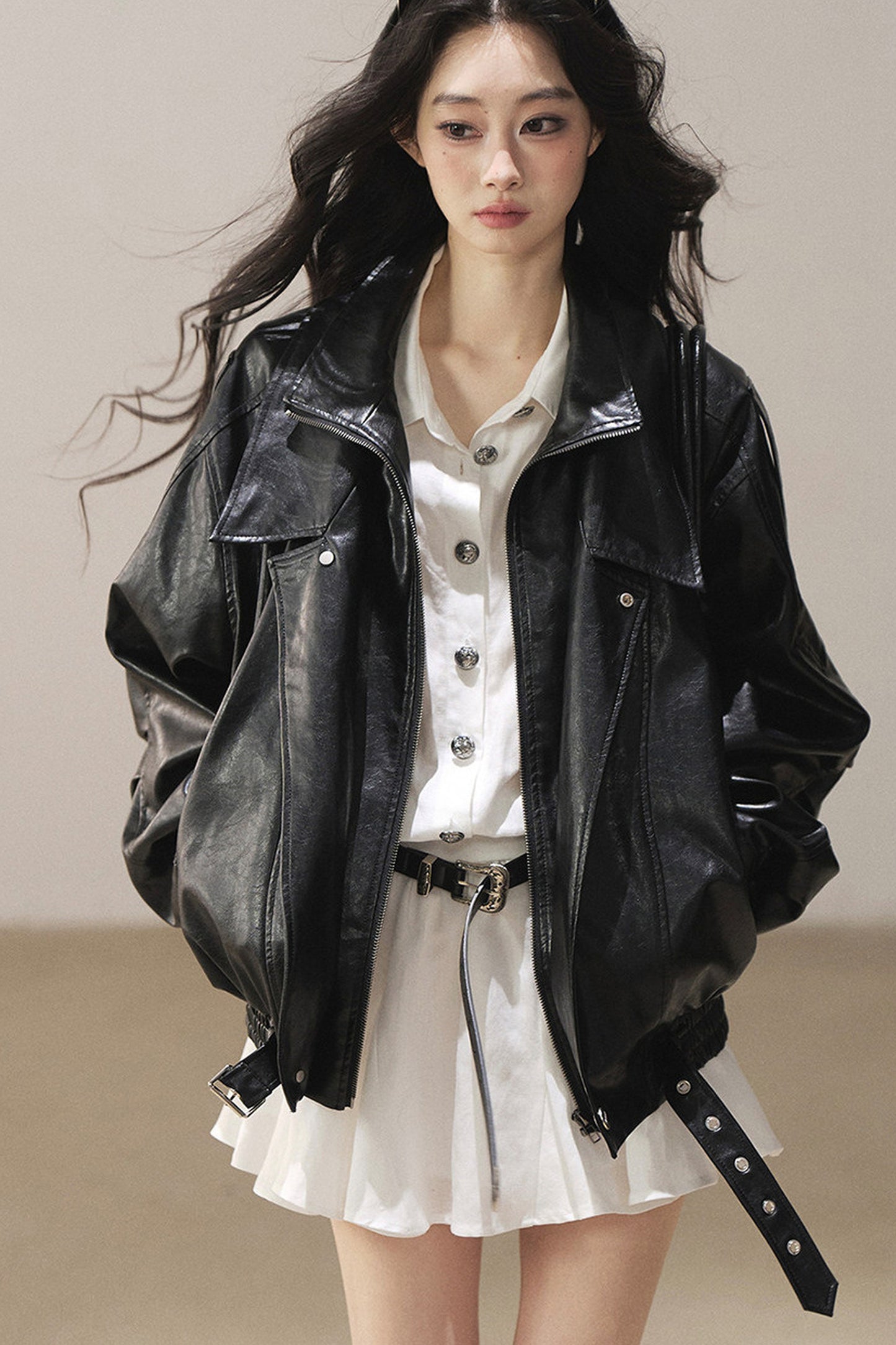 Oil Wax PU Leather Jacket