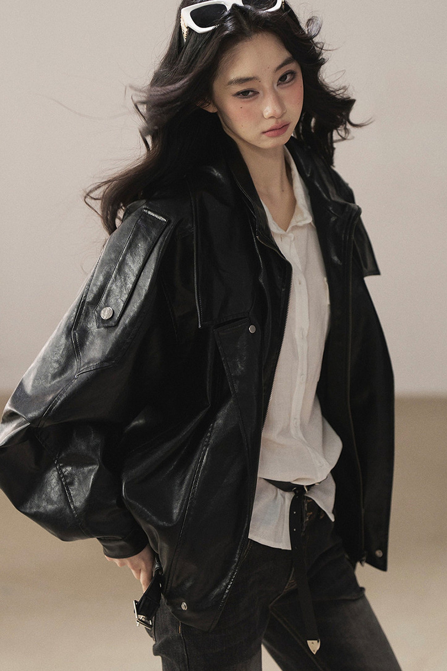 Oil Wax PU Leather Jacket