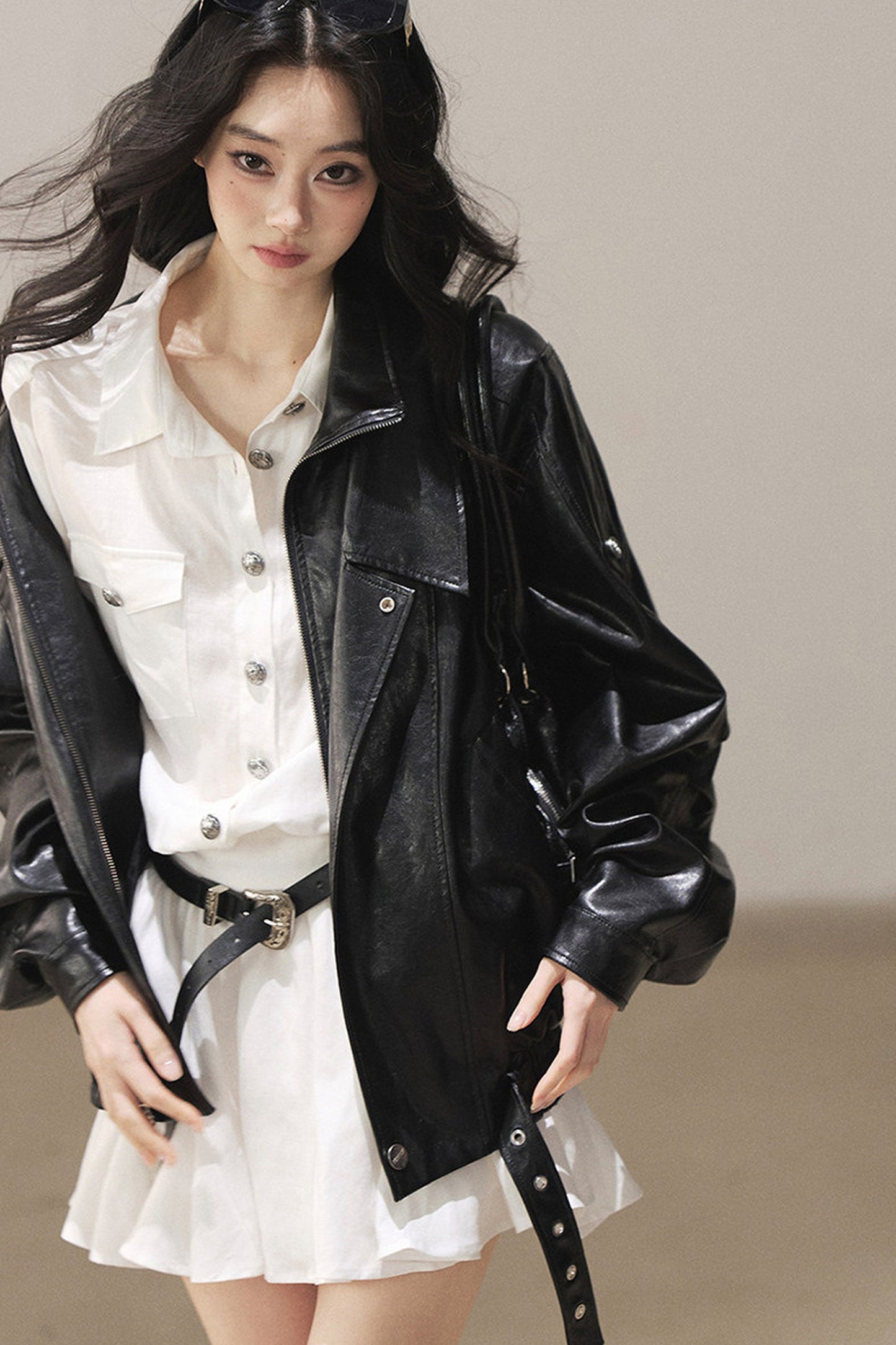 Oil Wax PU Leather Jacket