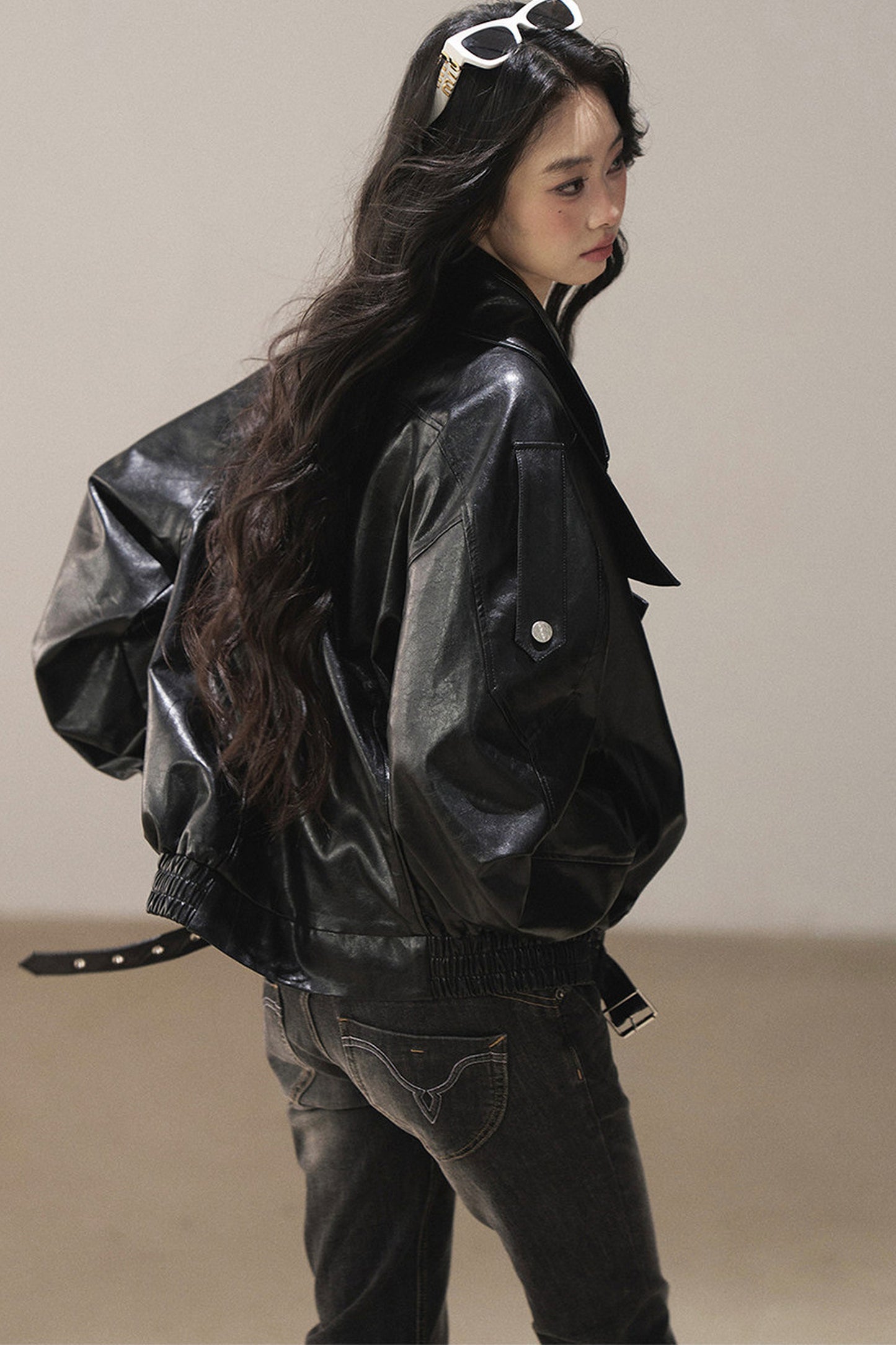 Oil Wax PU Leather Jacket
