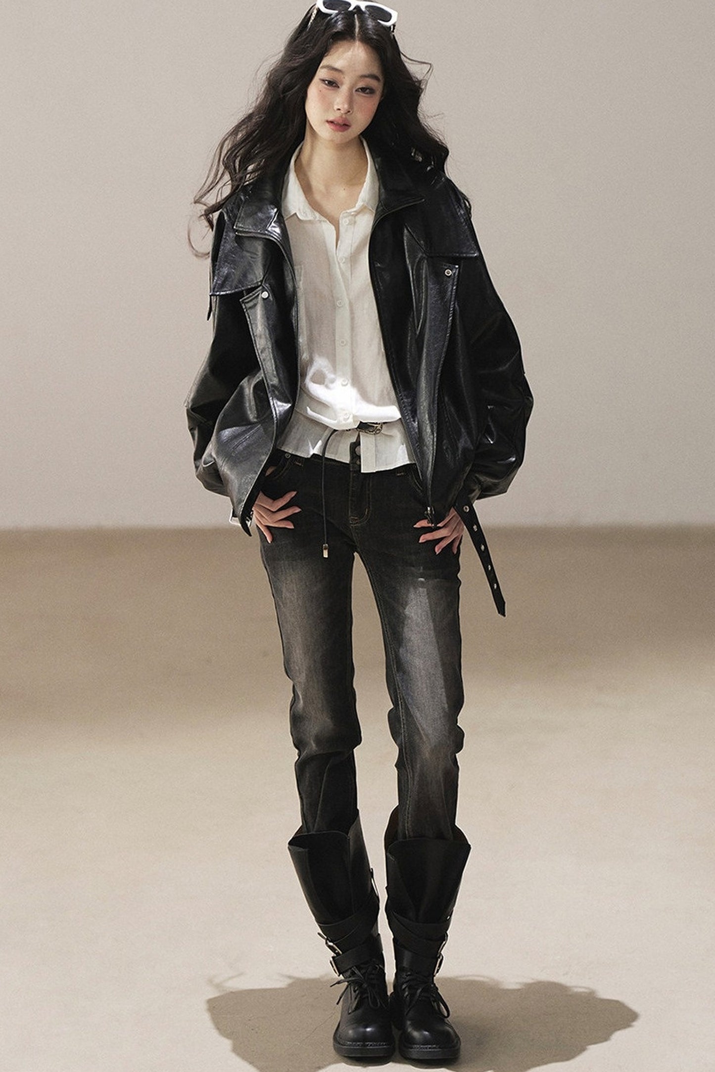 Oil Wax PU Leather Jacket