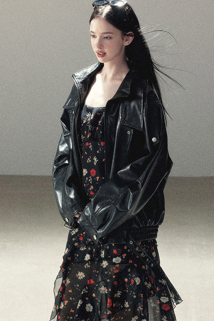 Oil Wax PU Leather Jacket