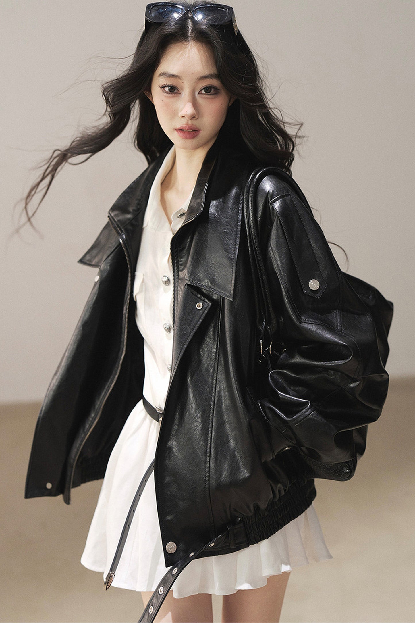Oil Wax PU Leather Jacket