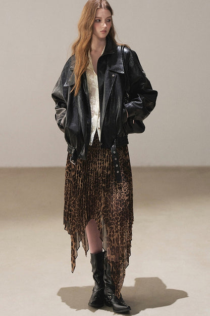 Oil Wax PU Leather Jacket