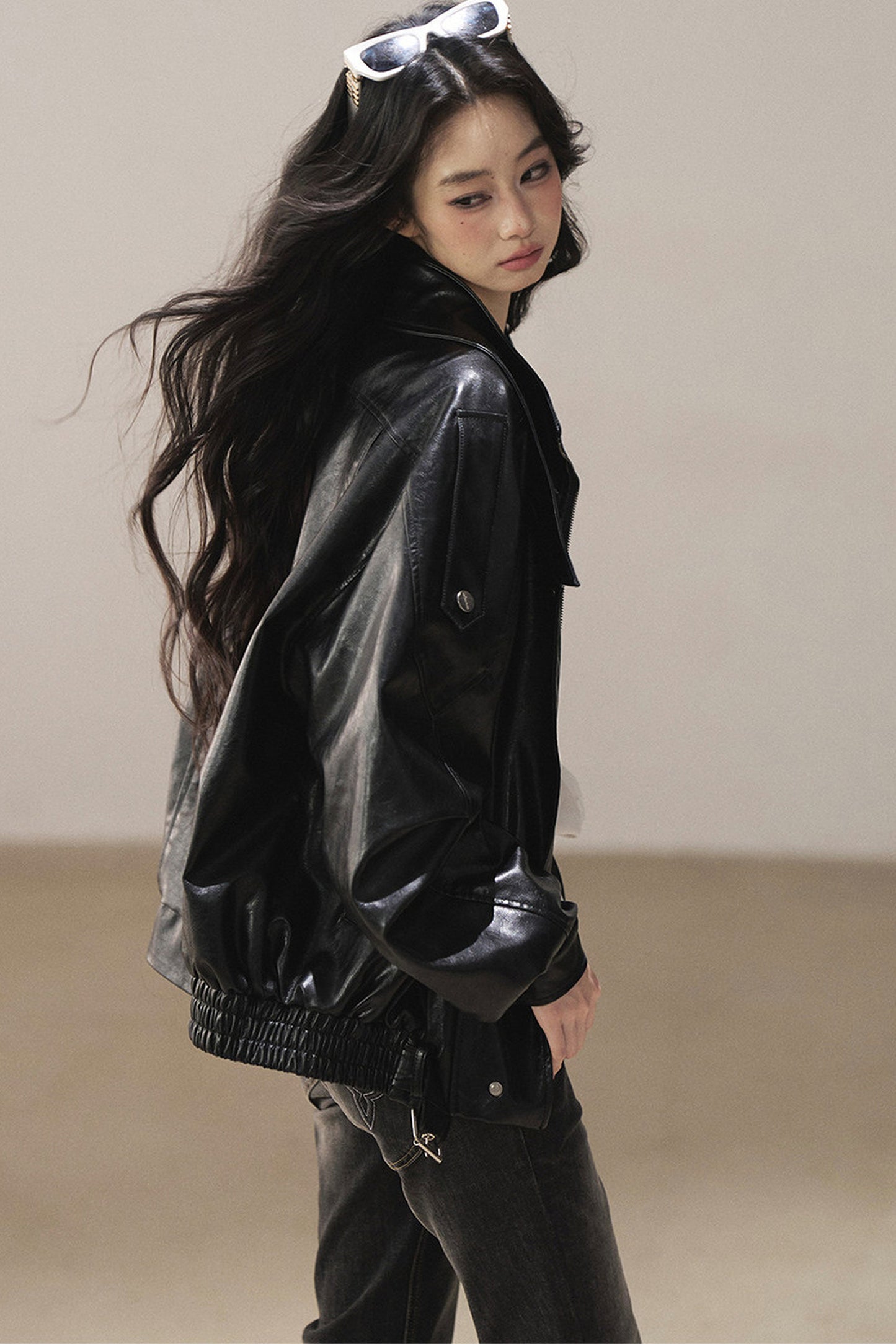 Oil Wax PU Leather Jacket
