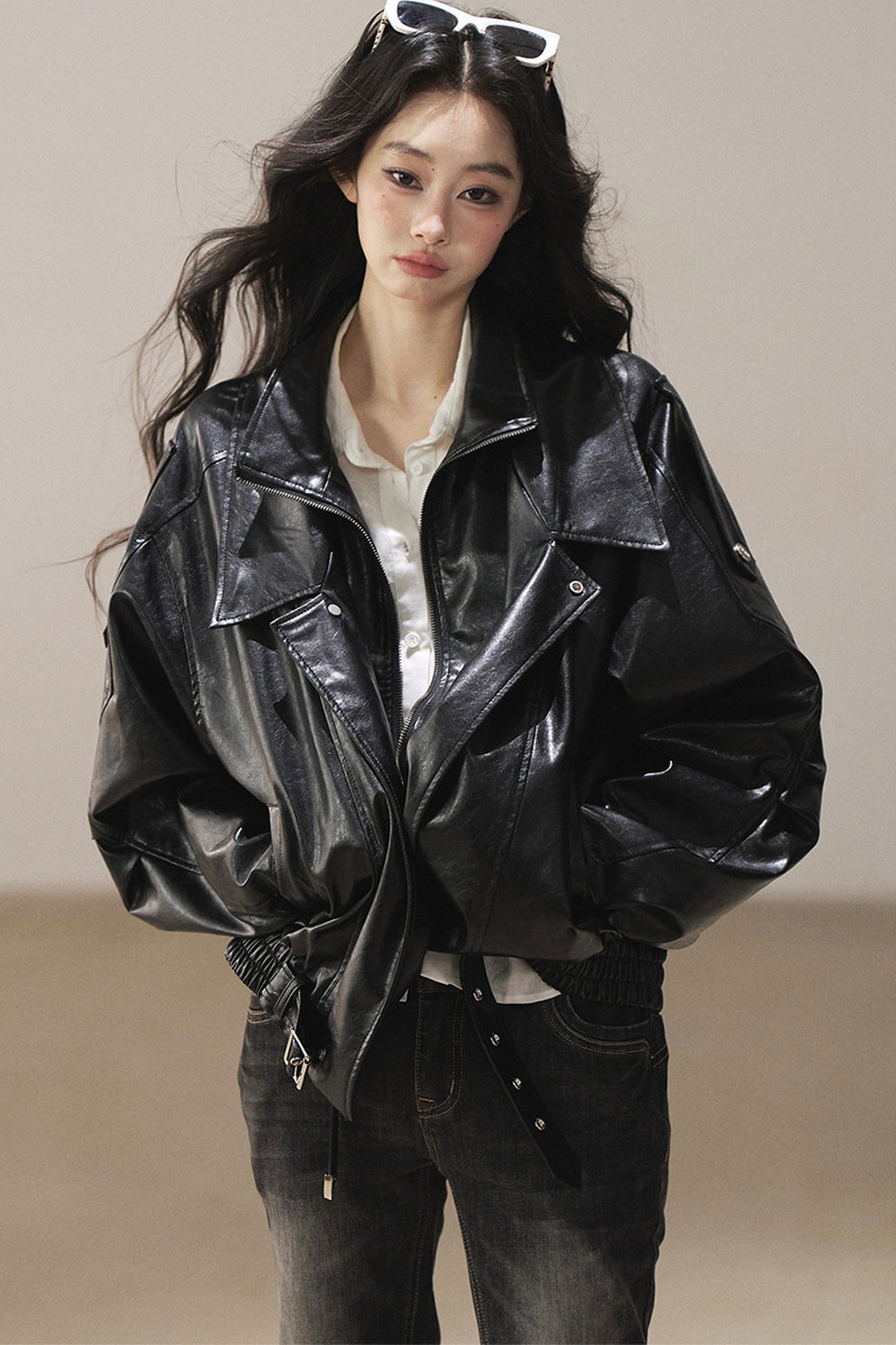 Oil Wax PU Leather Jacket