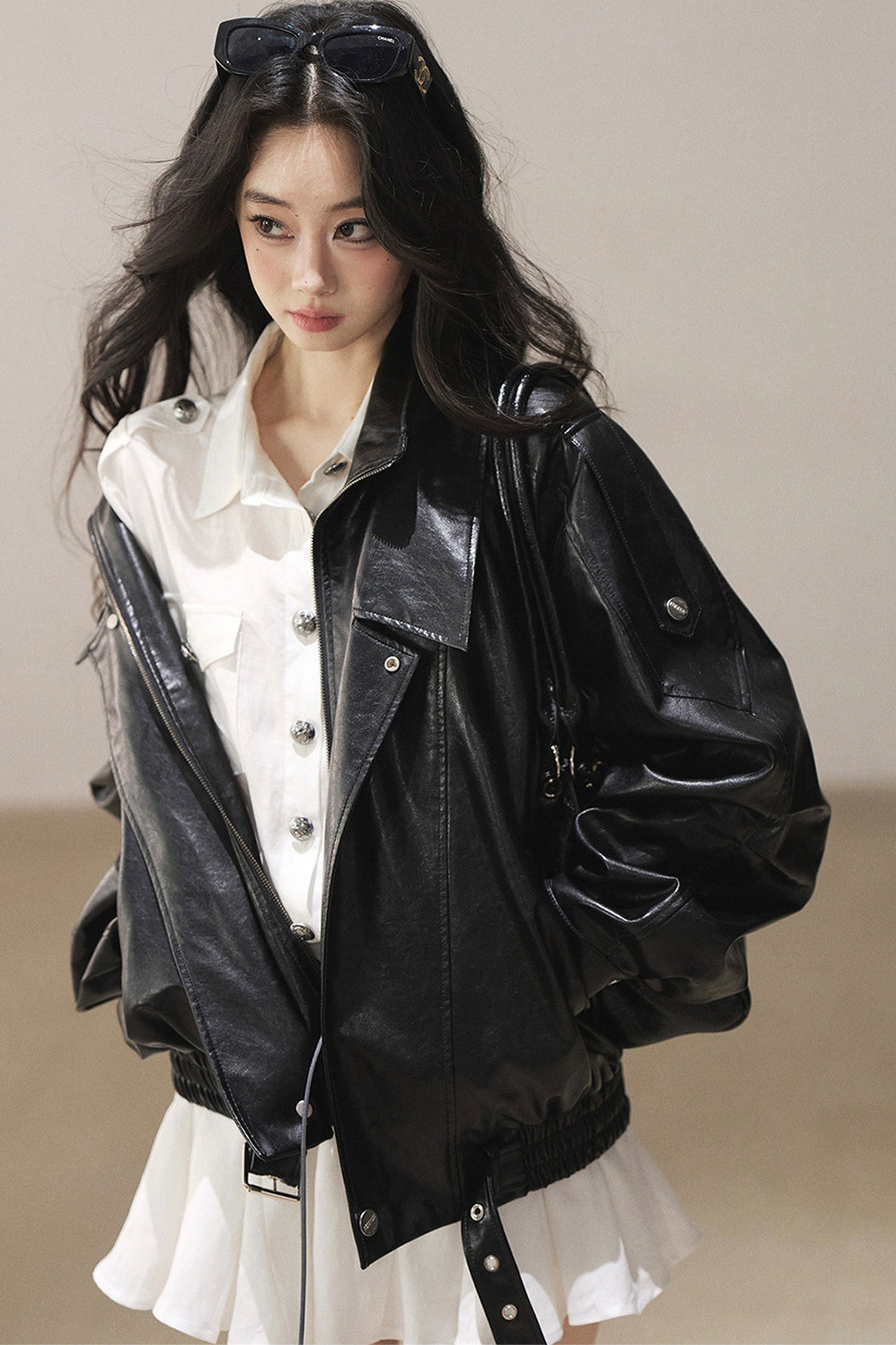 Oil Wax PU Leather Jacket