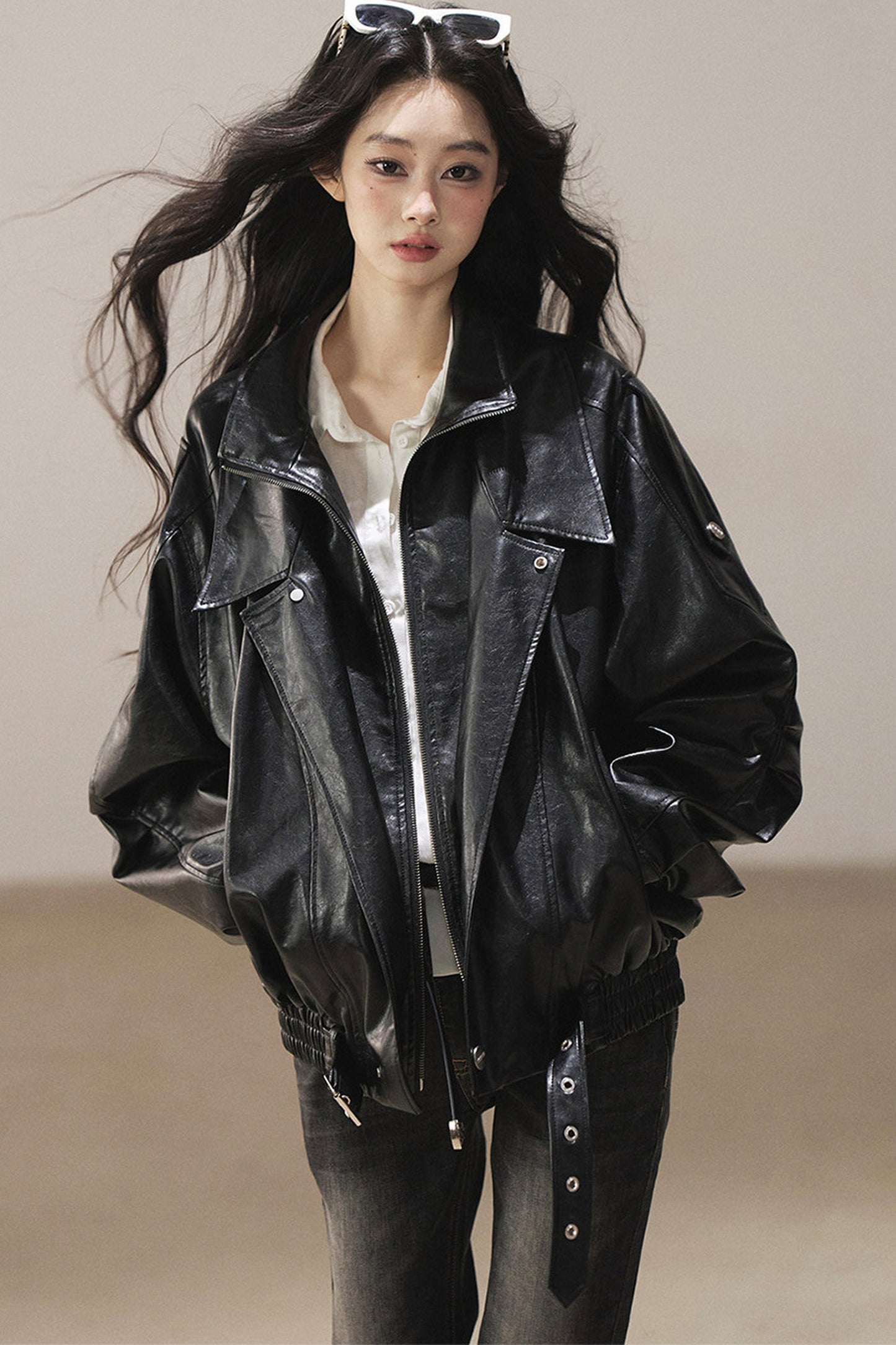 Oil Wax PU Leather Jacket