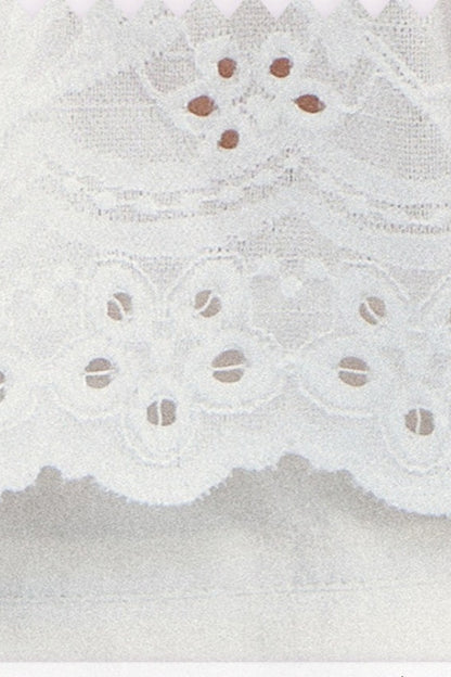 White French Hollow Embroidery V-Neck Camisole