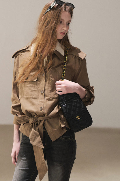 Linen Belted Shirt