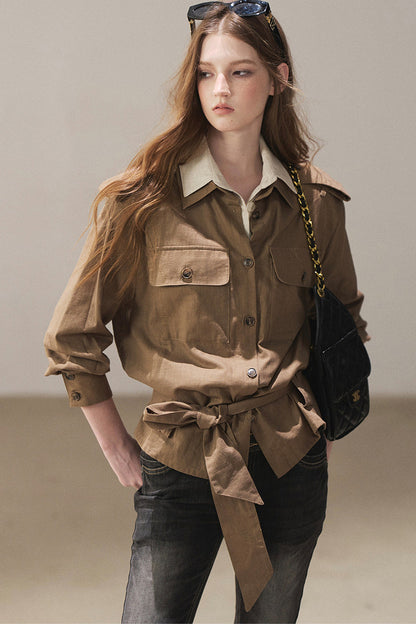 Linen Belted Shirt
