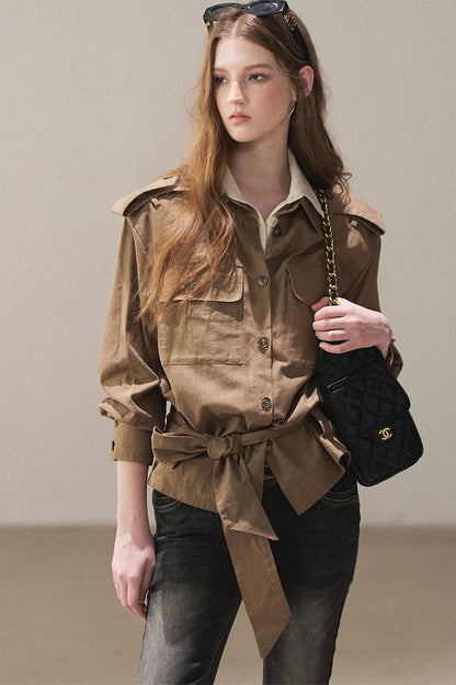 Linen Belted Shirt