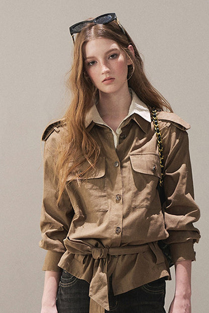 Linen Belted Shirt