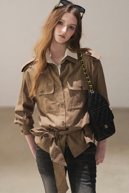 Linen Belted Shirt