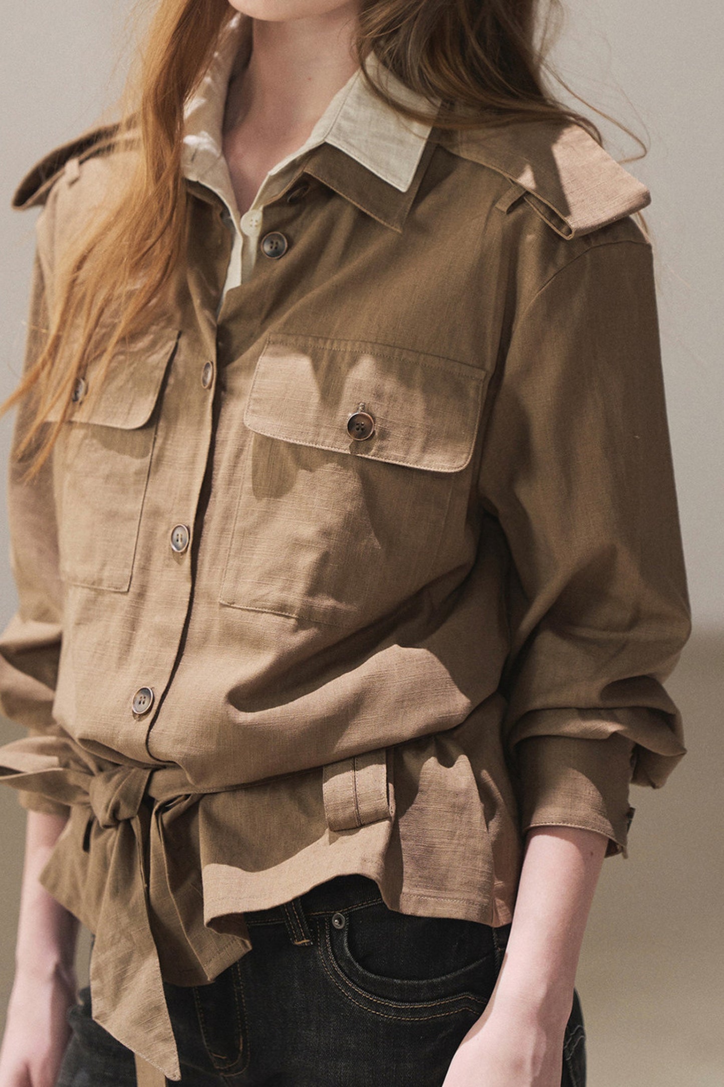 Linen Belted Shirt