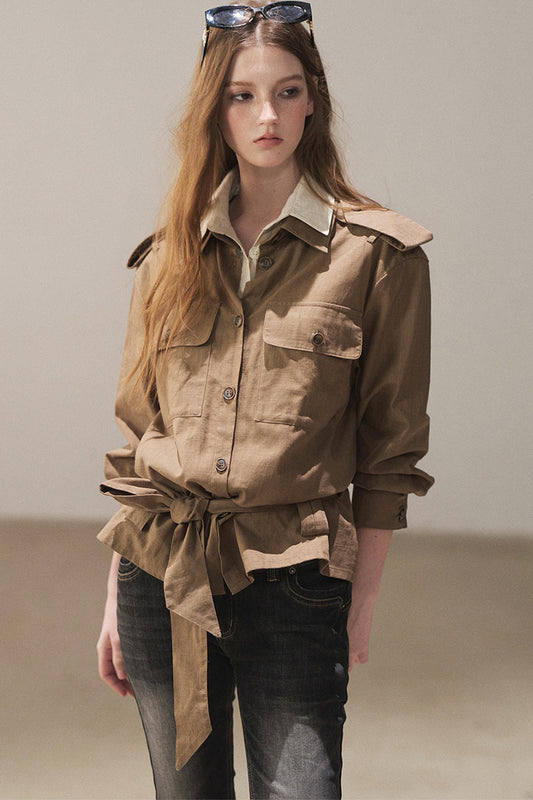 Linen Belted Shirt