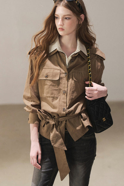 Linen Belted Shirt