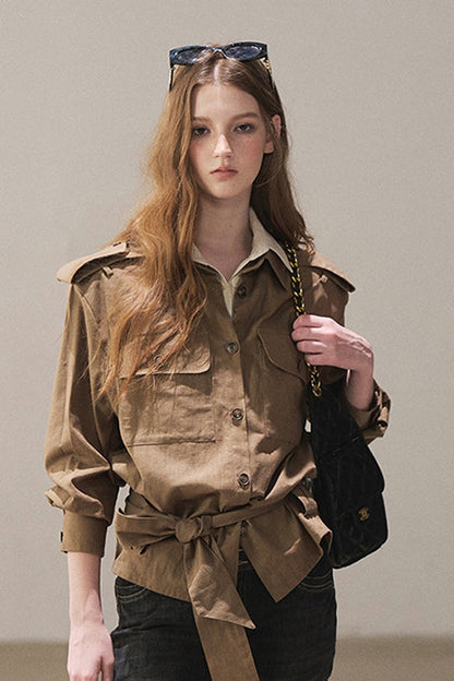Linen Belted Shirt