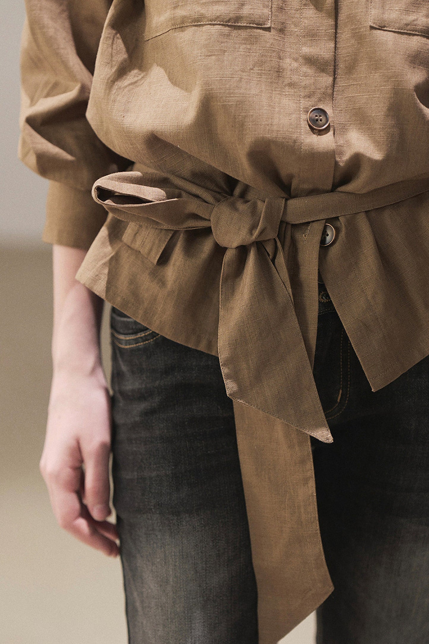 Linen Belted Shirt