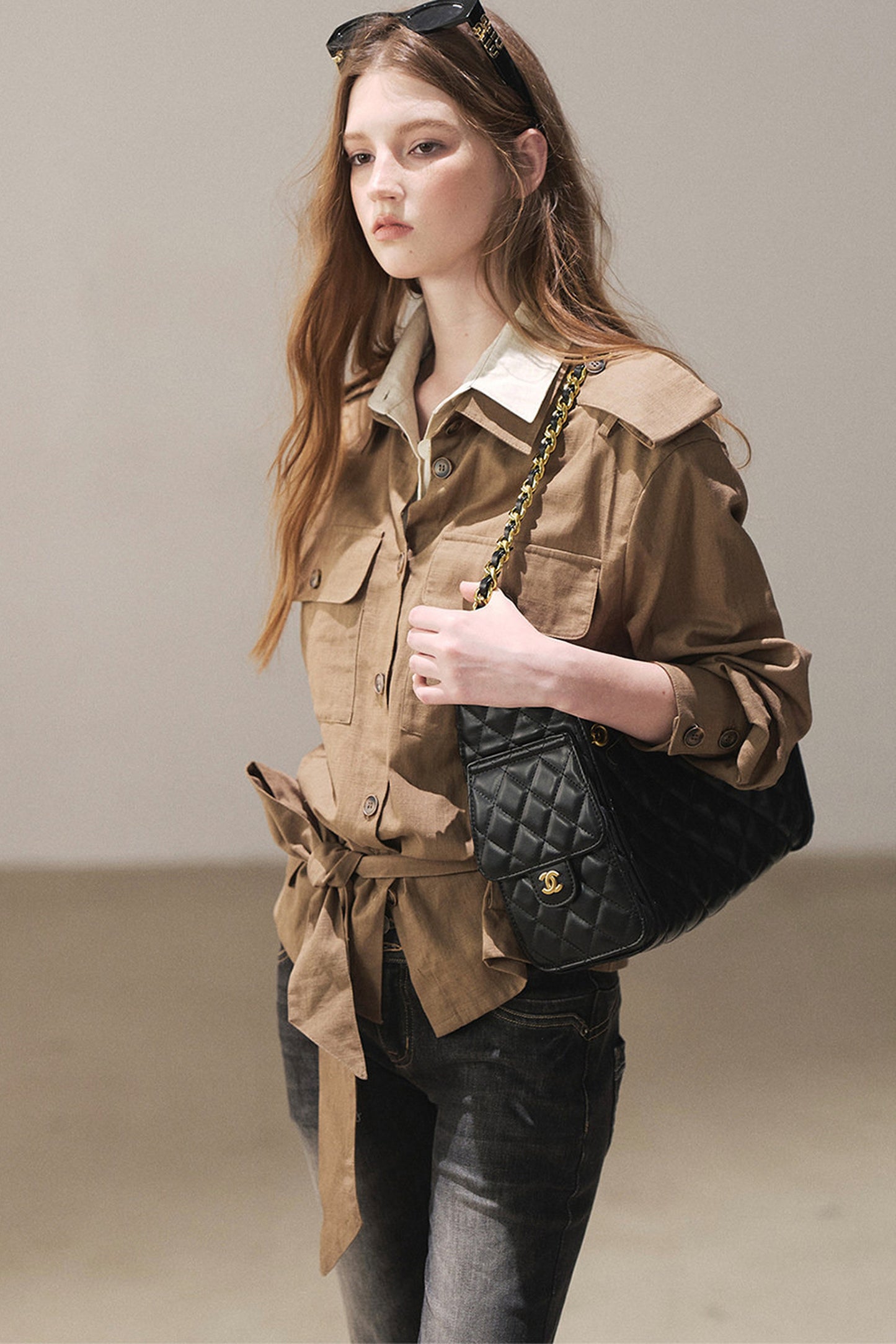 Linen Belted Shirt