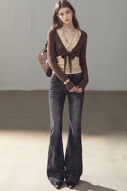 Layered-Look Lace T-Shirt