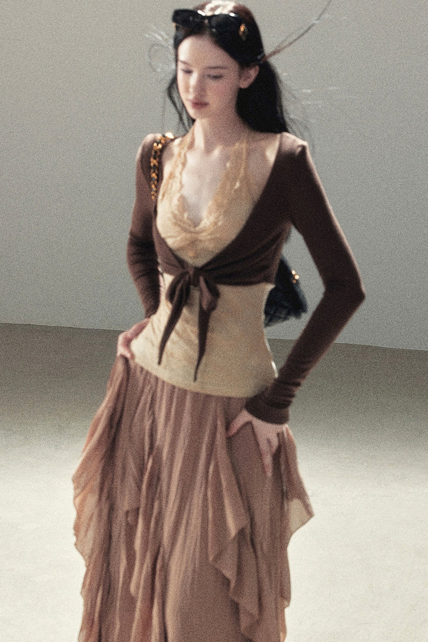 Layered-Look Lace T-Shirt