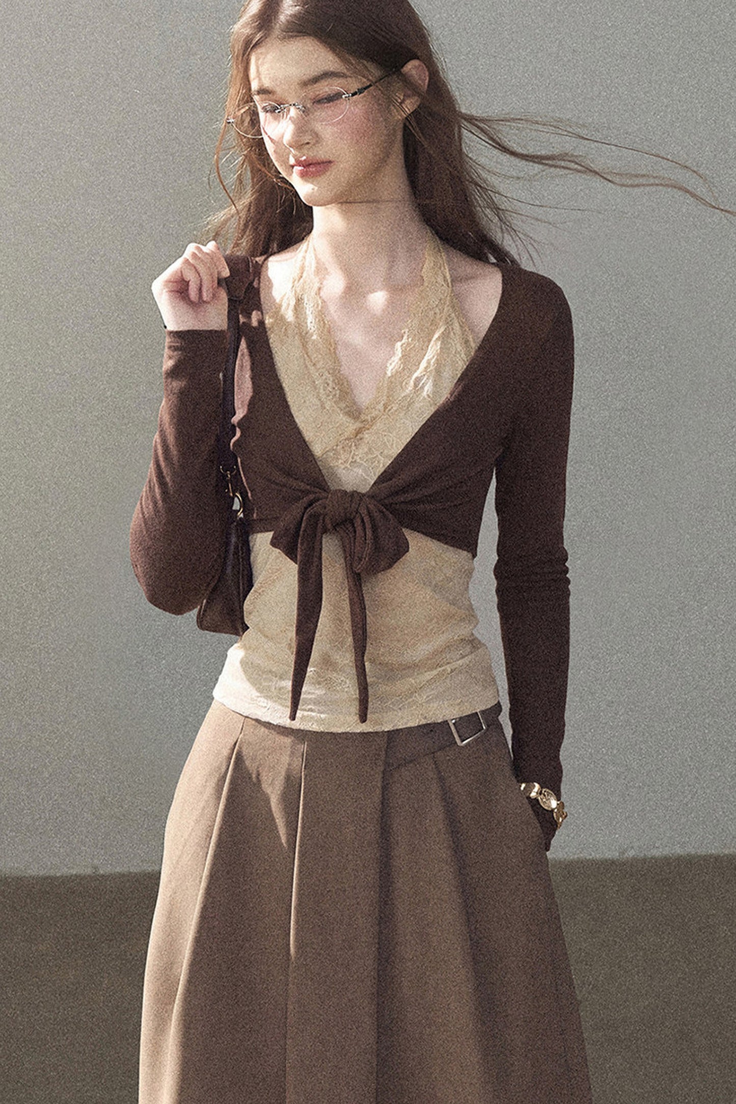 Layered-Look Lace T-Shirt
