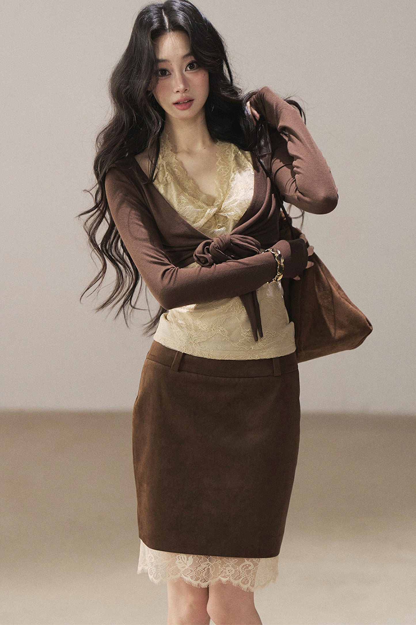 Layered-Look Lace T-Shirt