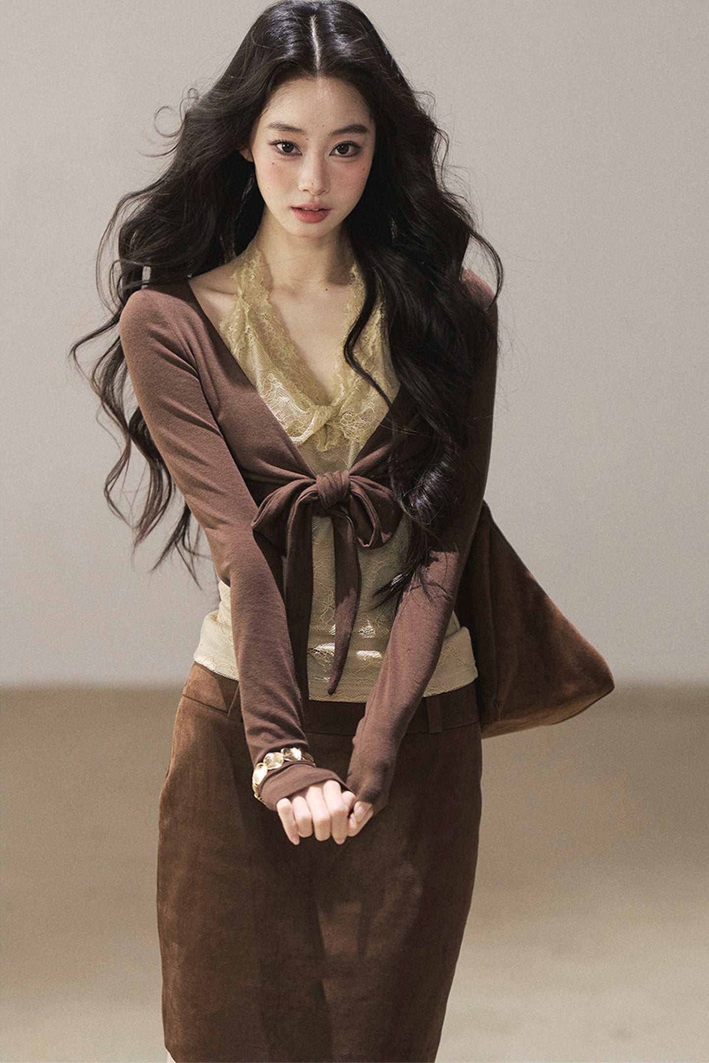 Layered-Look Lace T-Shirt