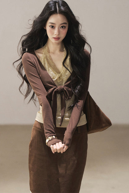 Layered-Look Lace T-Shirt