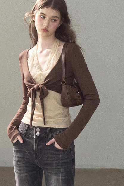 Layered-Look Lace T-Shirt