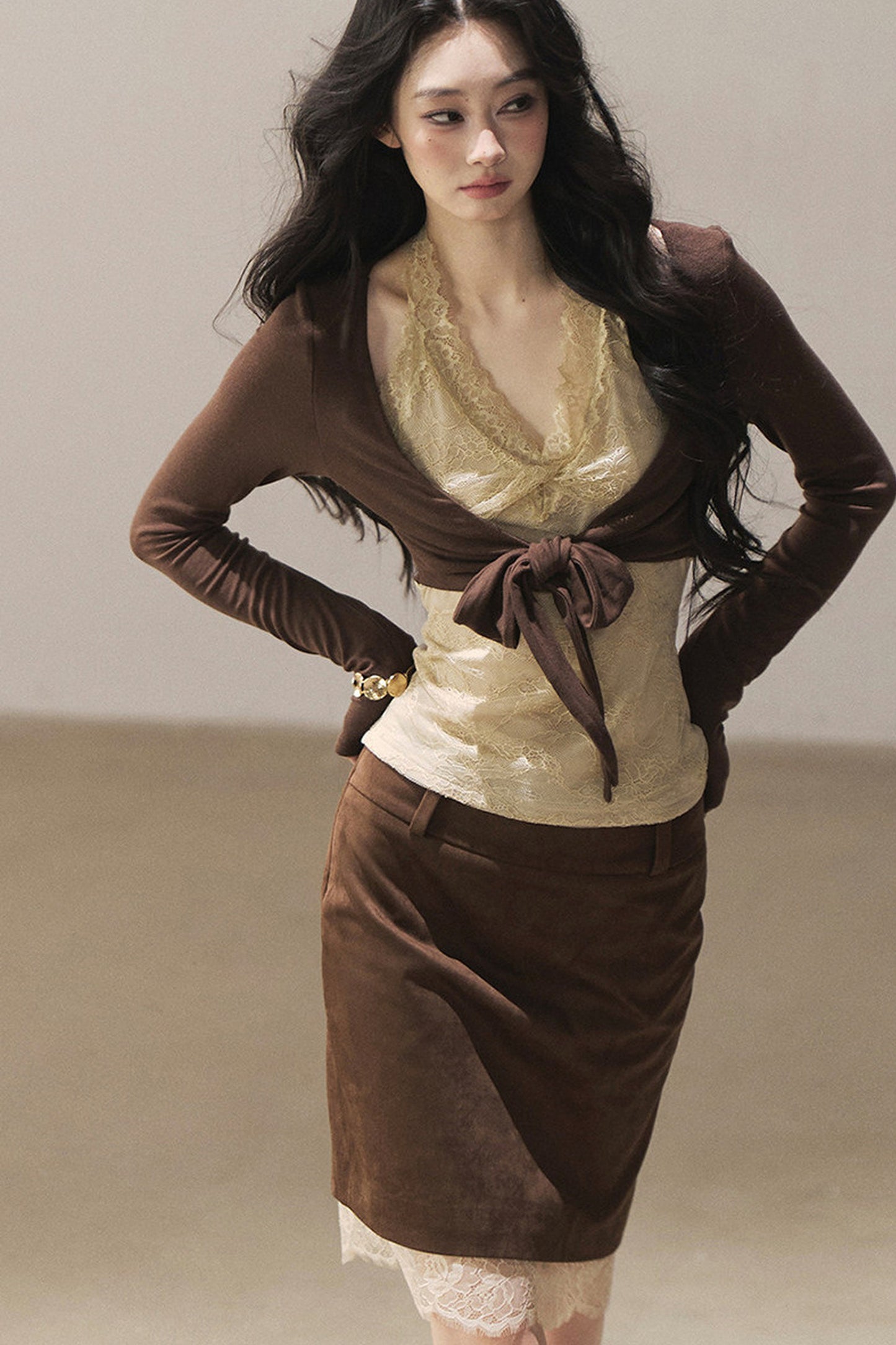 Layered-Look Lace T-Shirt