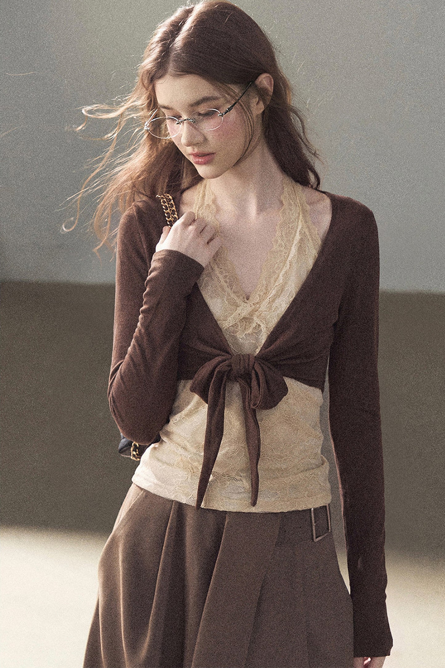 Layered-Look Lace T-Shirt