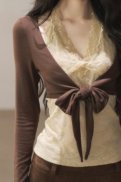 Layered-Look Lace T-Shirt
