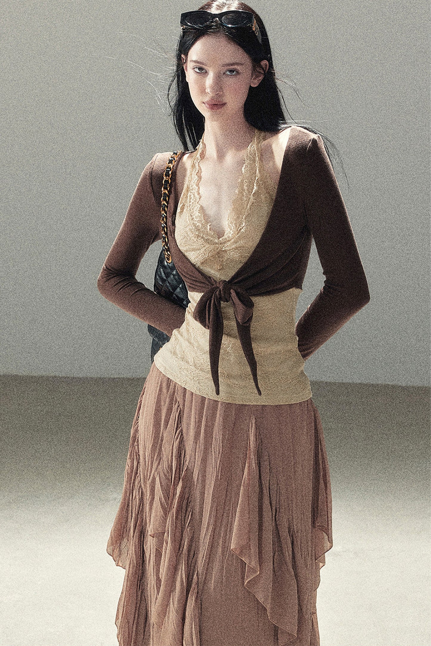 Layered-Look Lace T-Shirt