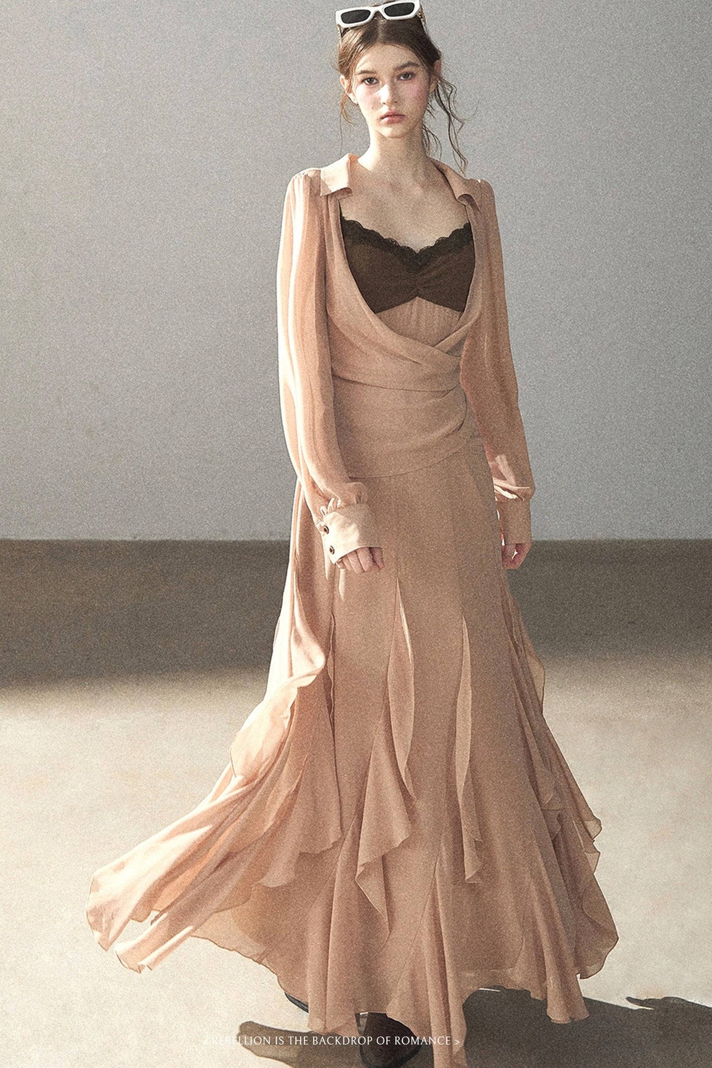 Cinnamon Pink Top and Suspender Dress Set-Up