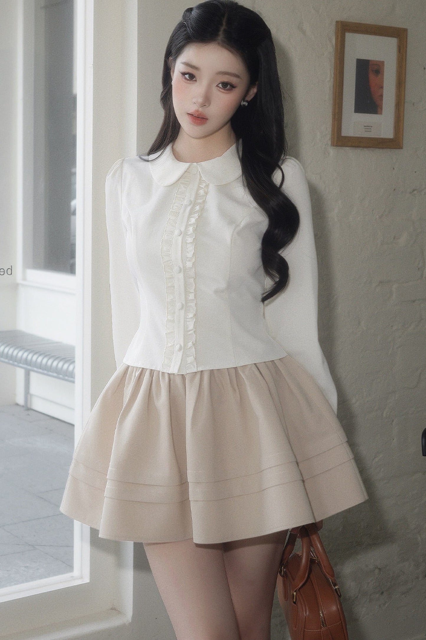 Retro Diamond Knit Cardigan Set-Up