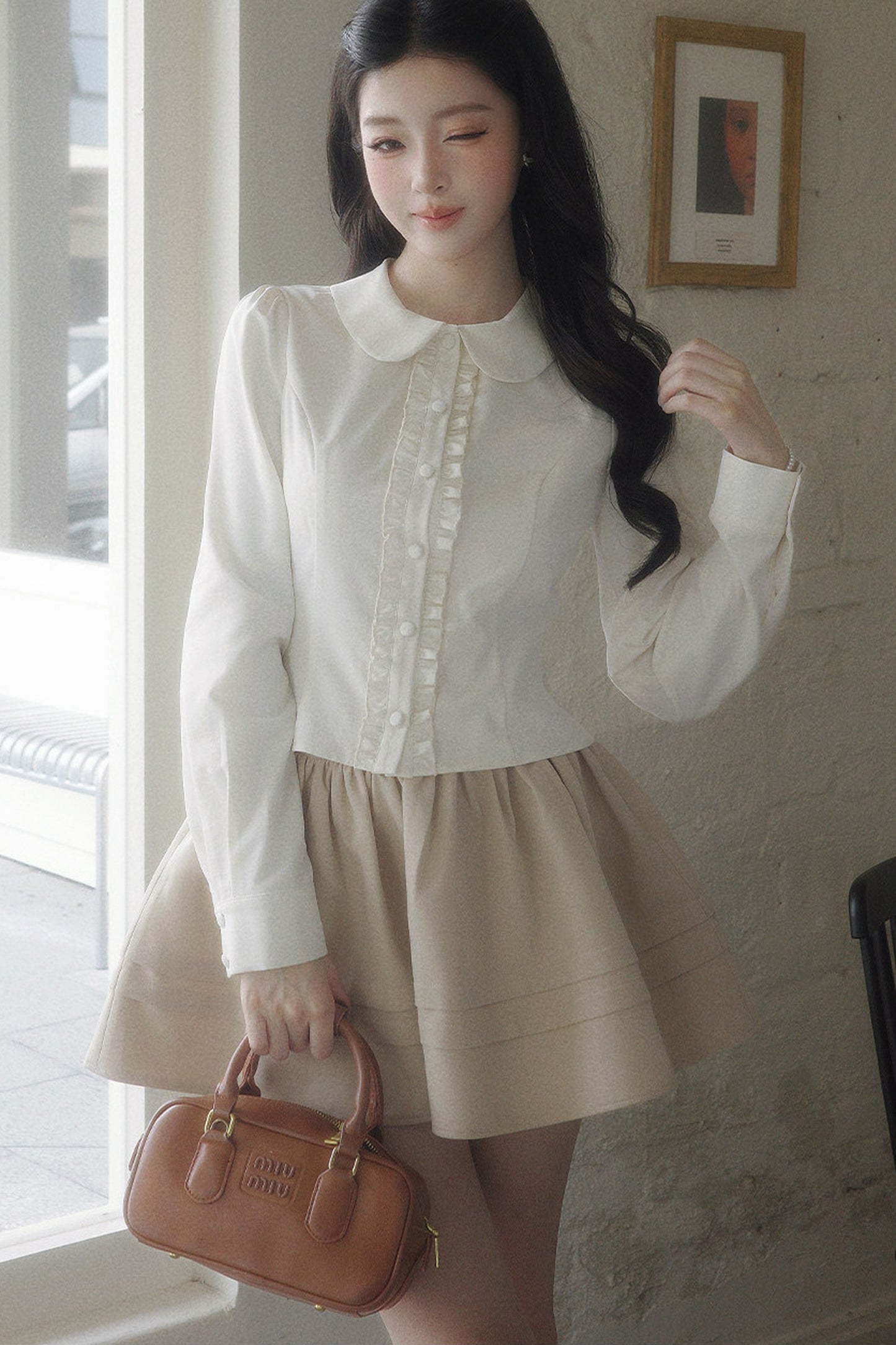 Retro Diamond Knit Cardigan Set-Up
