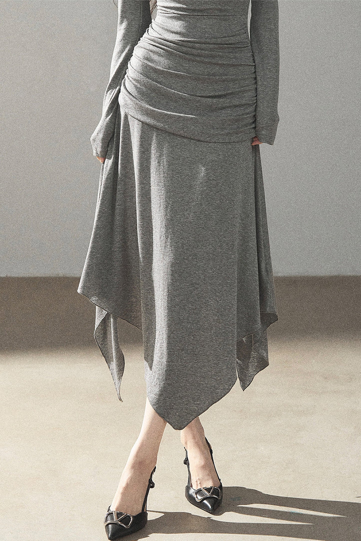 Irregular Knit Lace Dress