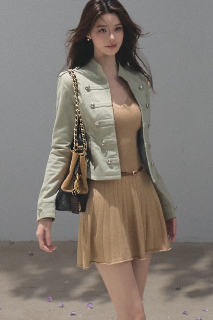 Style Pure Cotton Sand-Washed Jacket
