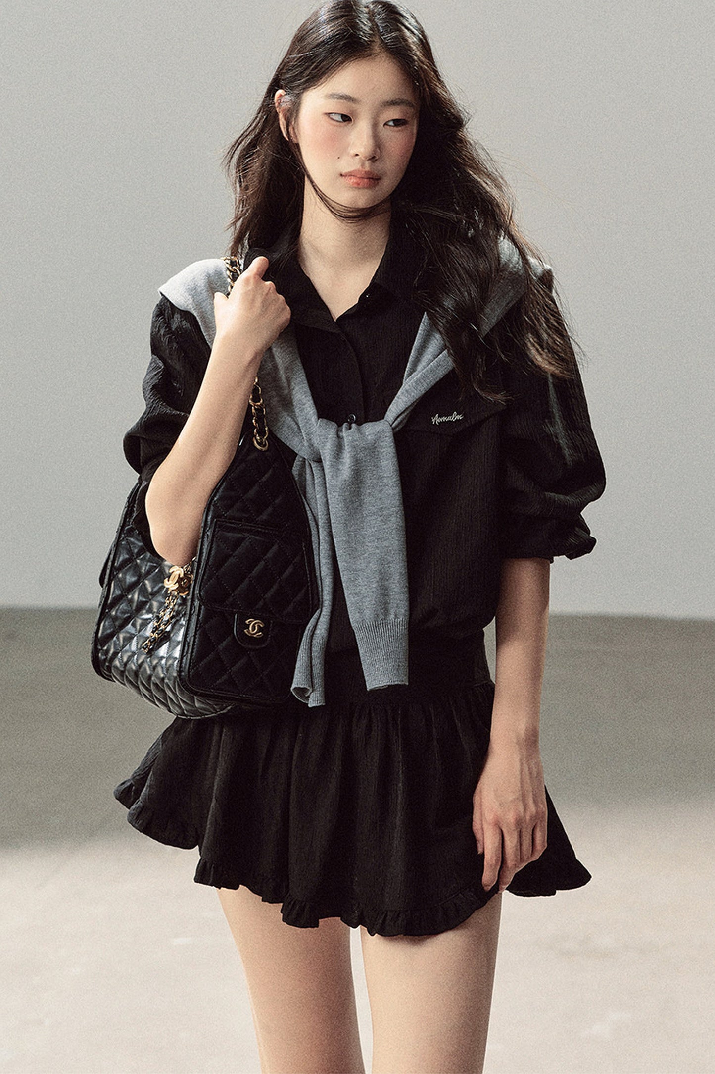 Night Whisper Shirt, Skirt Two-Piece and Jacket Set-Up