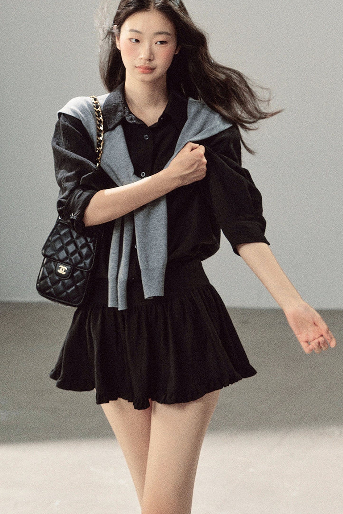 Night Whisper Shirt, Skirt Two-Piece and Jacket Set-Up