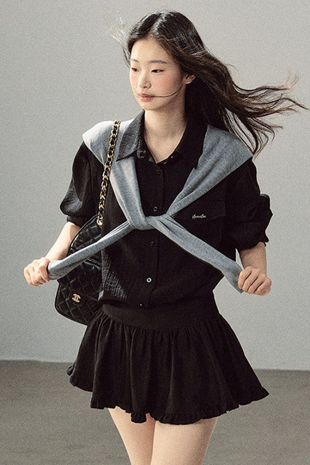 Night Whisper Shirt, Skirt Two-Piece and Jacket Set-Up