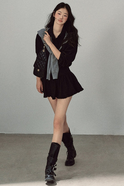 Night Whisper Shirt, Skirt Two-Piece and Jacket Set-Up