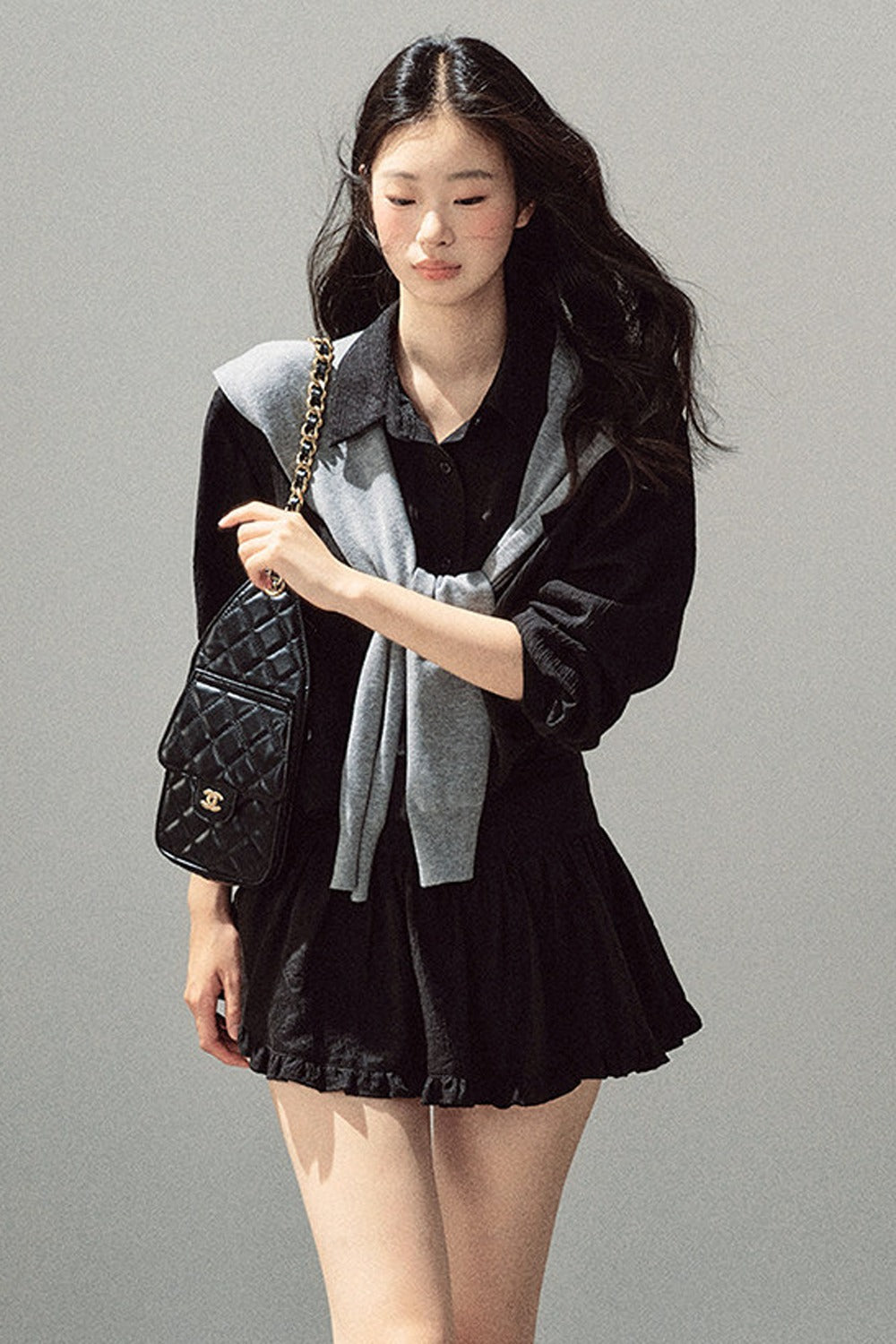 Night Whisper Shirt, Skirt Two-Piece and Jacket Set-Up