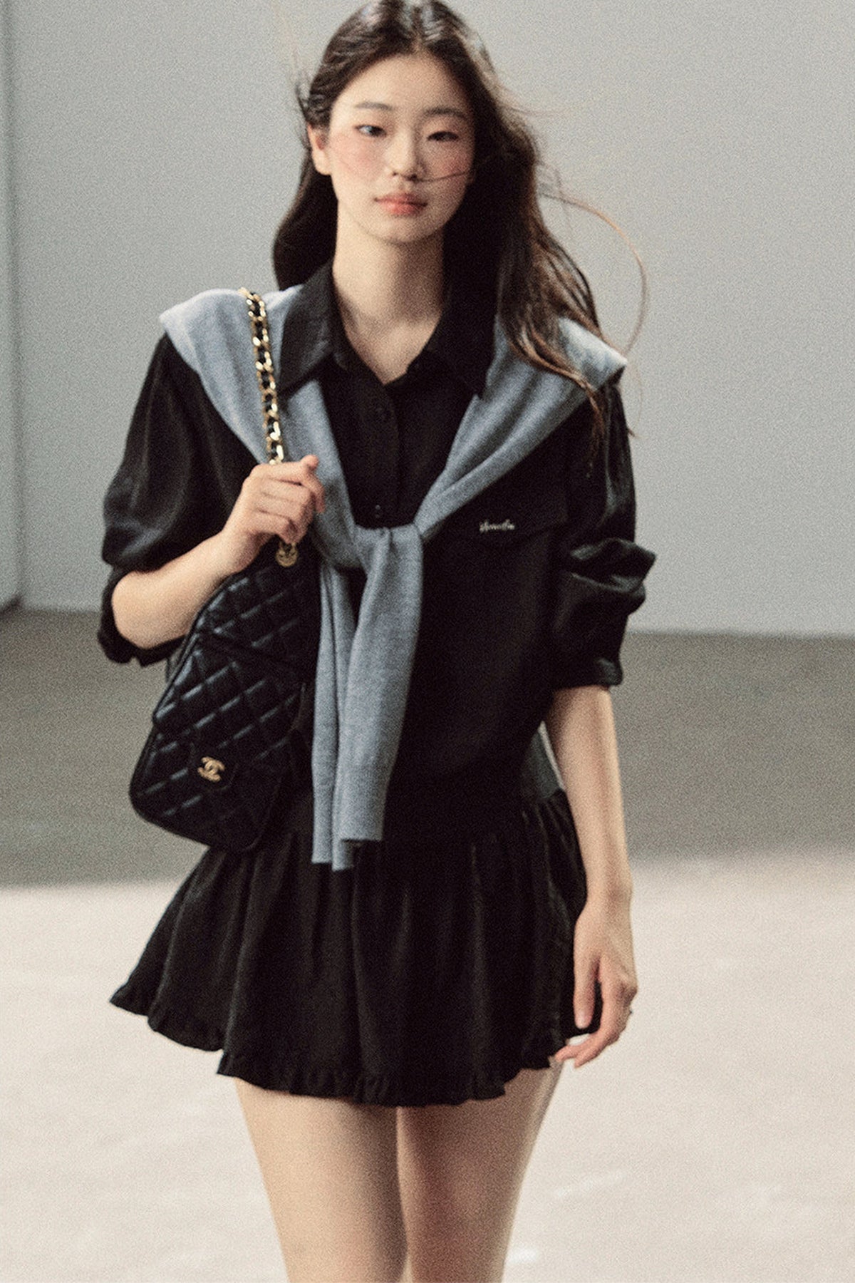 Night Whisper Shirt, Skirt Two-Piece and Jacket Set-Up